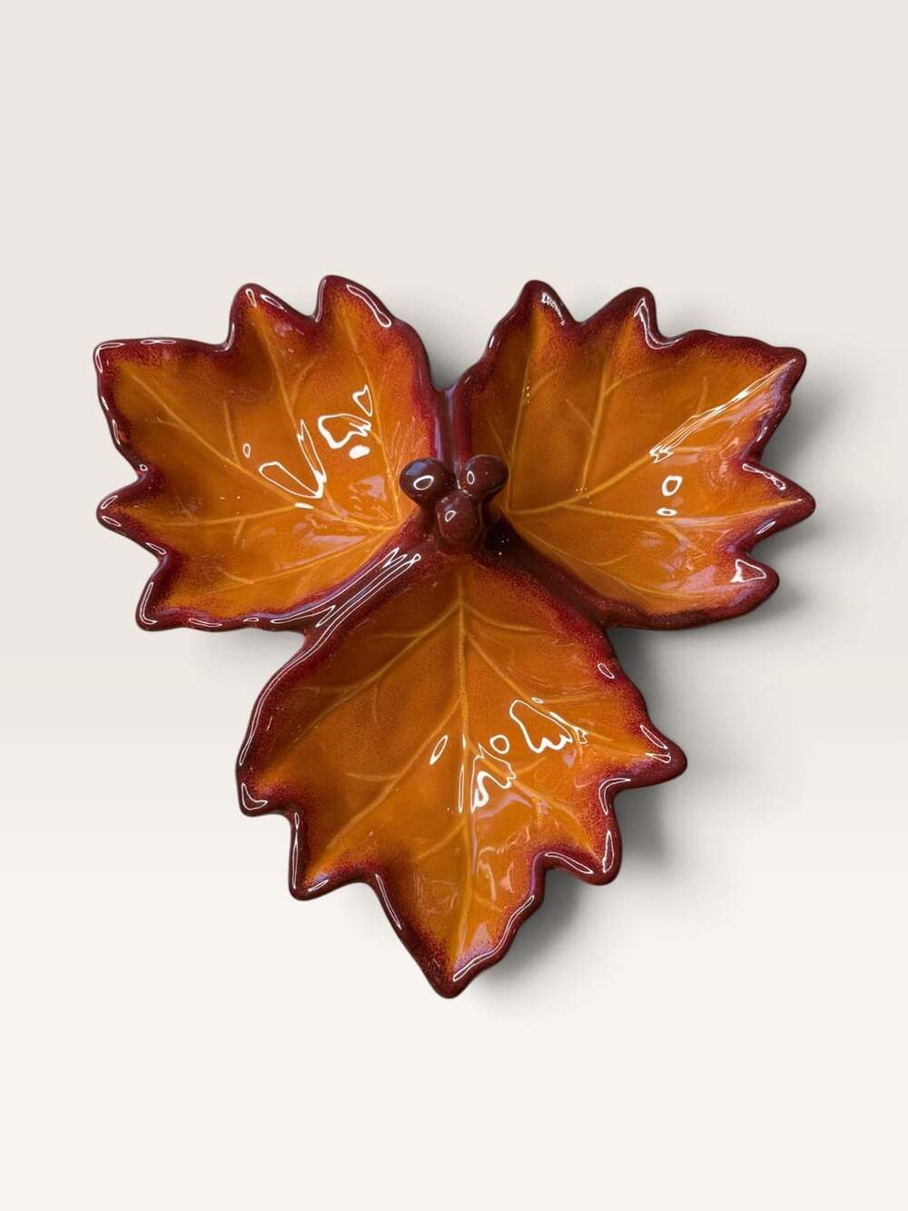Better Homes and Gardens Heritage Collection 3 Maple Leaf Serving Tray